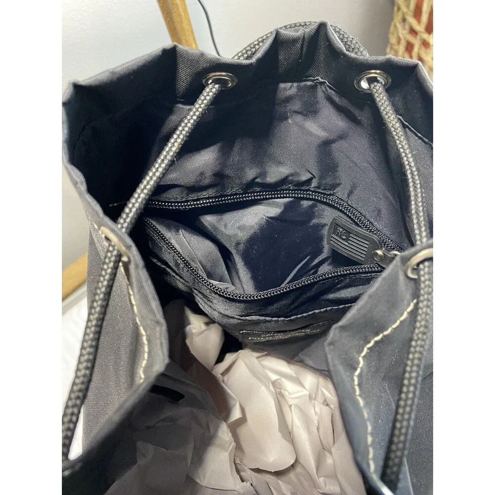 Polo Jeans Ralph Lauren Sport Sling Nylon Bucket Bag Flag Black Vintage 90’s